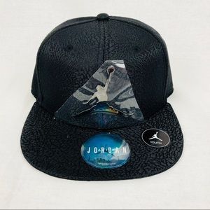 Jordan Black/Chrome Logo SnapBack Hat